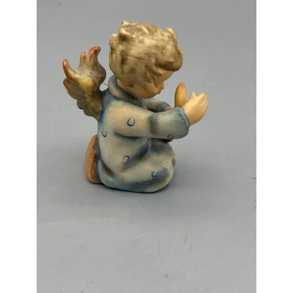 Vintage Hummel Goebel W Germany Blue Angel w Candle Figurine 3”
